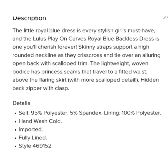 Lulu's Play On Curves Royal Blue Backless Dress Size S 💙✨ - Picture 14 of 15